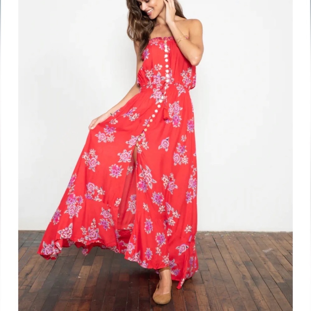 NWT Ryden Maxi Dress | Vintage Hawaiian Red - one size - new with tags